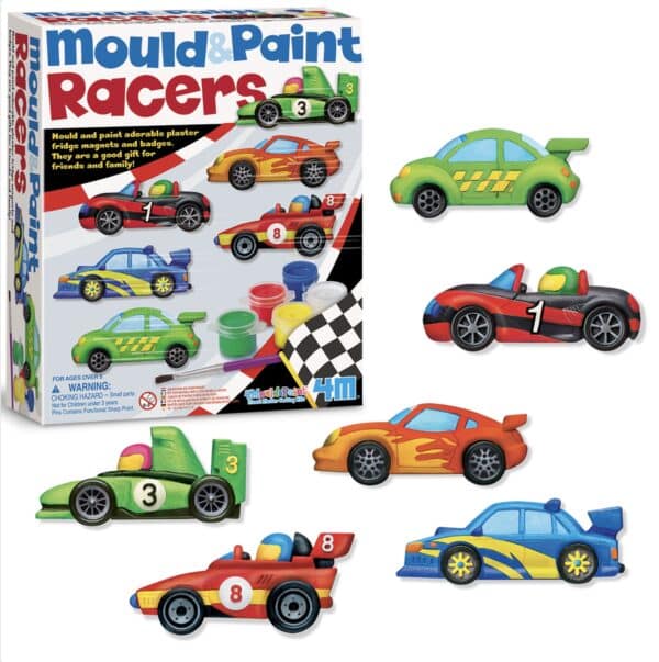4m knutselen - giet en verf - racewagen - creatief speelgoed - hobbypakket gips - 5 jaar