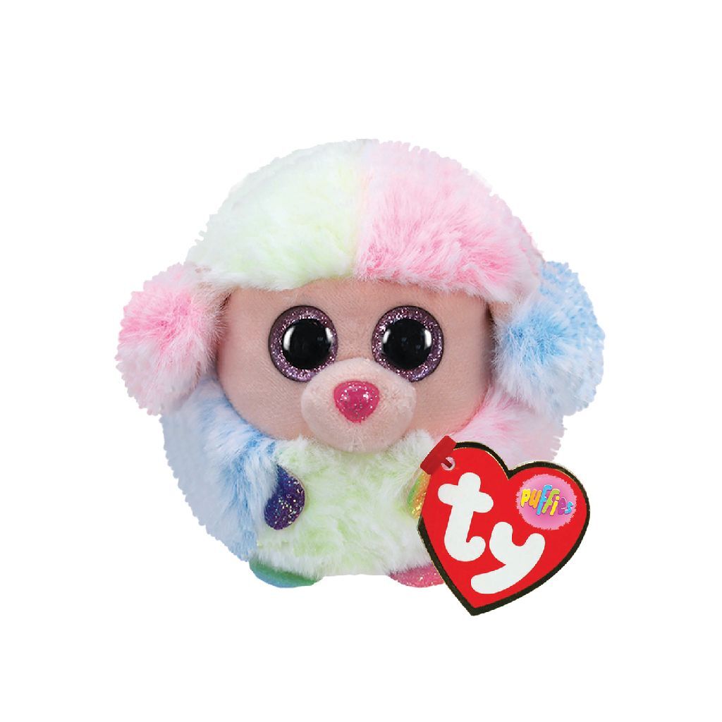 Ty puffies knuffel poedel rainbow 8 cm