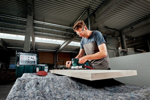 Metabo sxe 450 turbotec excentrische schuurmachine - 350w - 150mm - variabel
