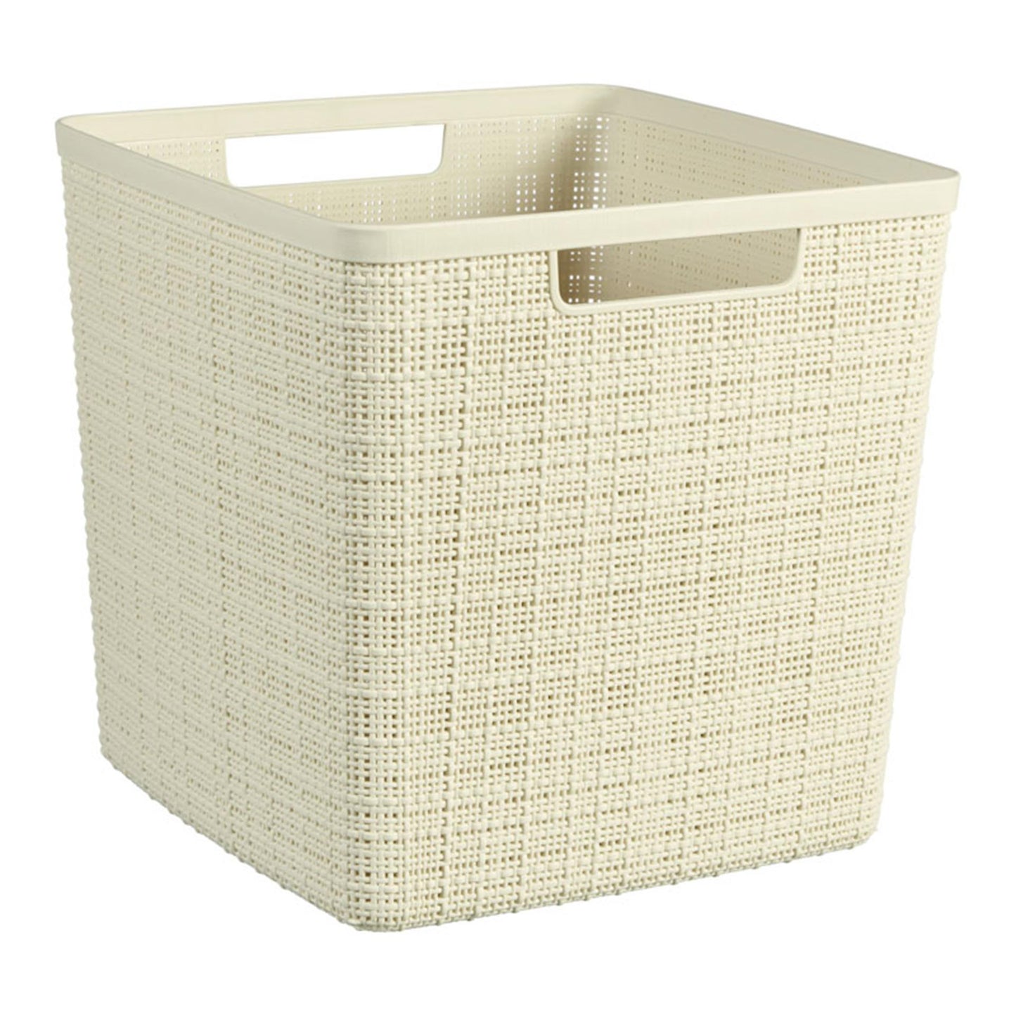 Curver jute opbergmand cube - 17 liter - gebroken wit