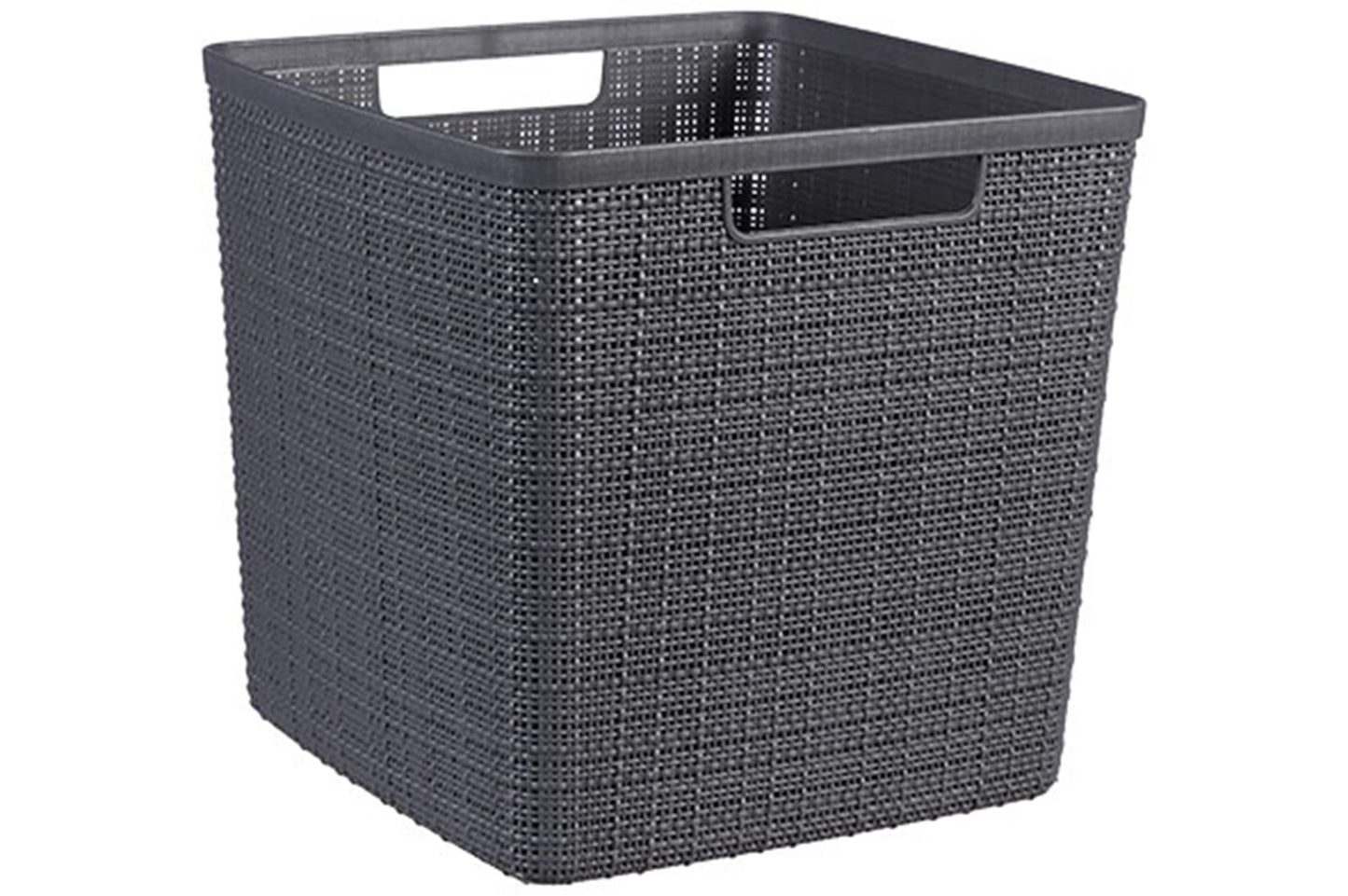 Curver jute mandje cube 17 liter donkergrijs 28x28x27cm