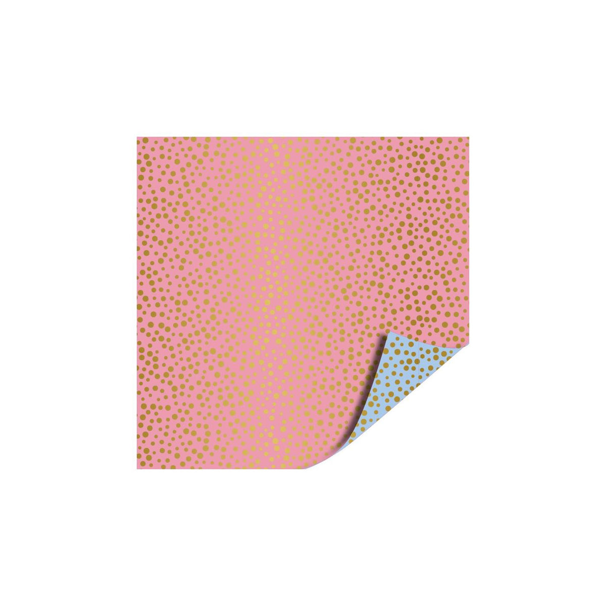 Kassaplan coated cadeaupapier dubbelzijdig 50cm 100m luxery dots roze blauw