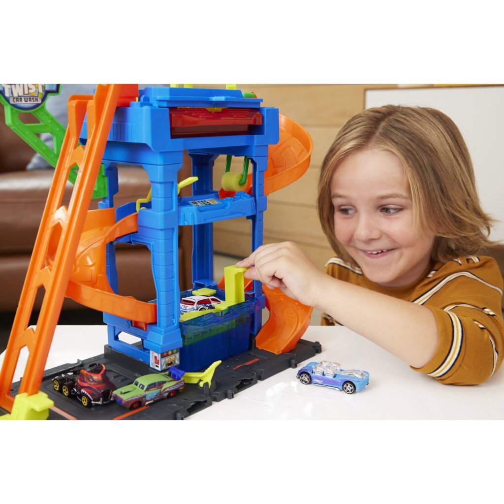 Hot wheels city tunnel twist car wash - racebaan
