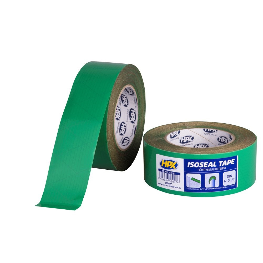 Hpx producten airtight flex tape isoseal groen 50mm x 25m