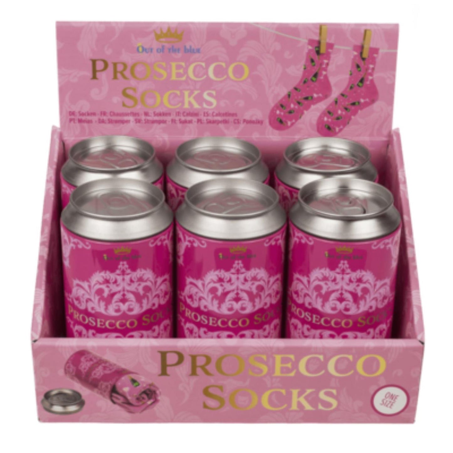 Ootb prosecco sokken in blikje prosecco sokken in blikje
