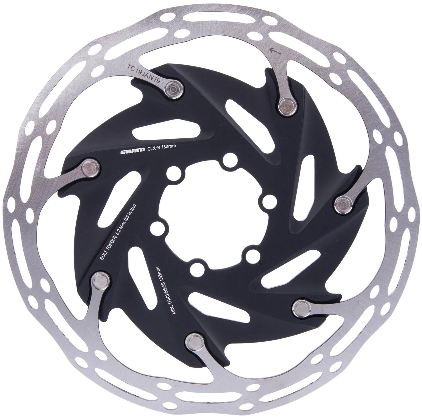 Sram remschijf centerline xr rotor centerline xr 6h.stain.steel,alu spider