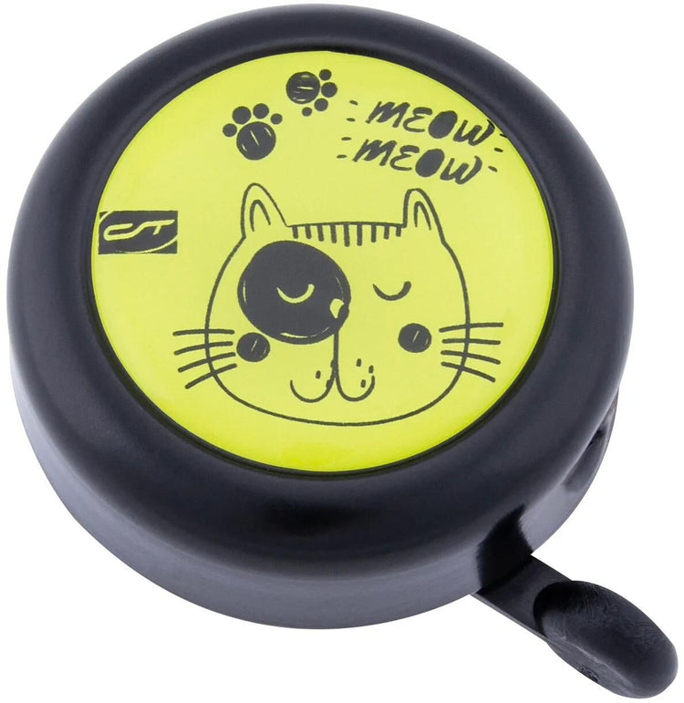 Contec kinder fietsbel kid-a-ring ct bell kid-a-ring safety cat, black yellow