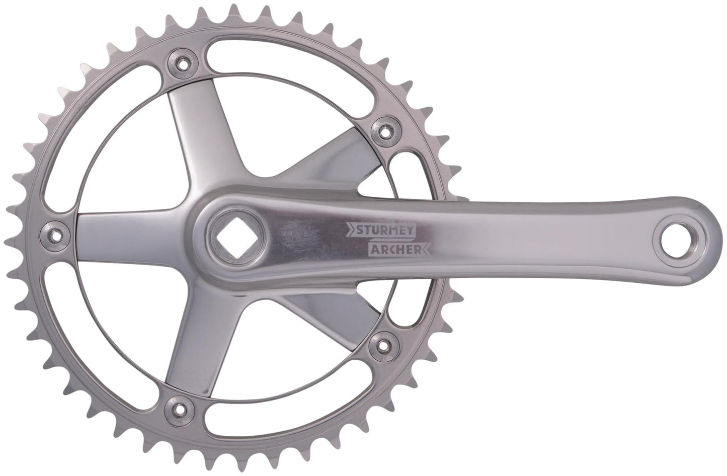 Sturmey archer crankstel fct 62 64 single crank sets 44 z. 170 mm silver