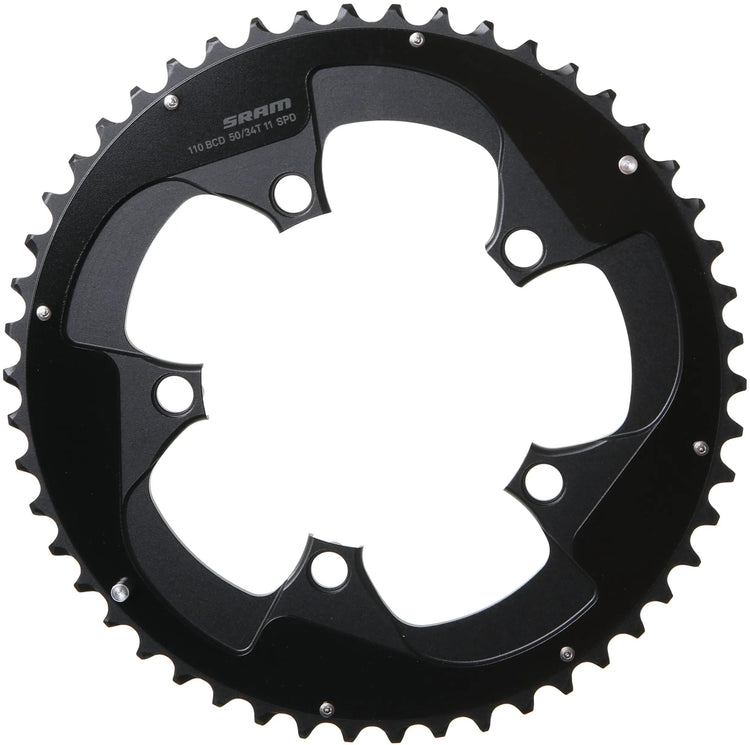 Sram kettingblad road double chain ring roaddoub. 50t alu f. red black