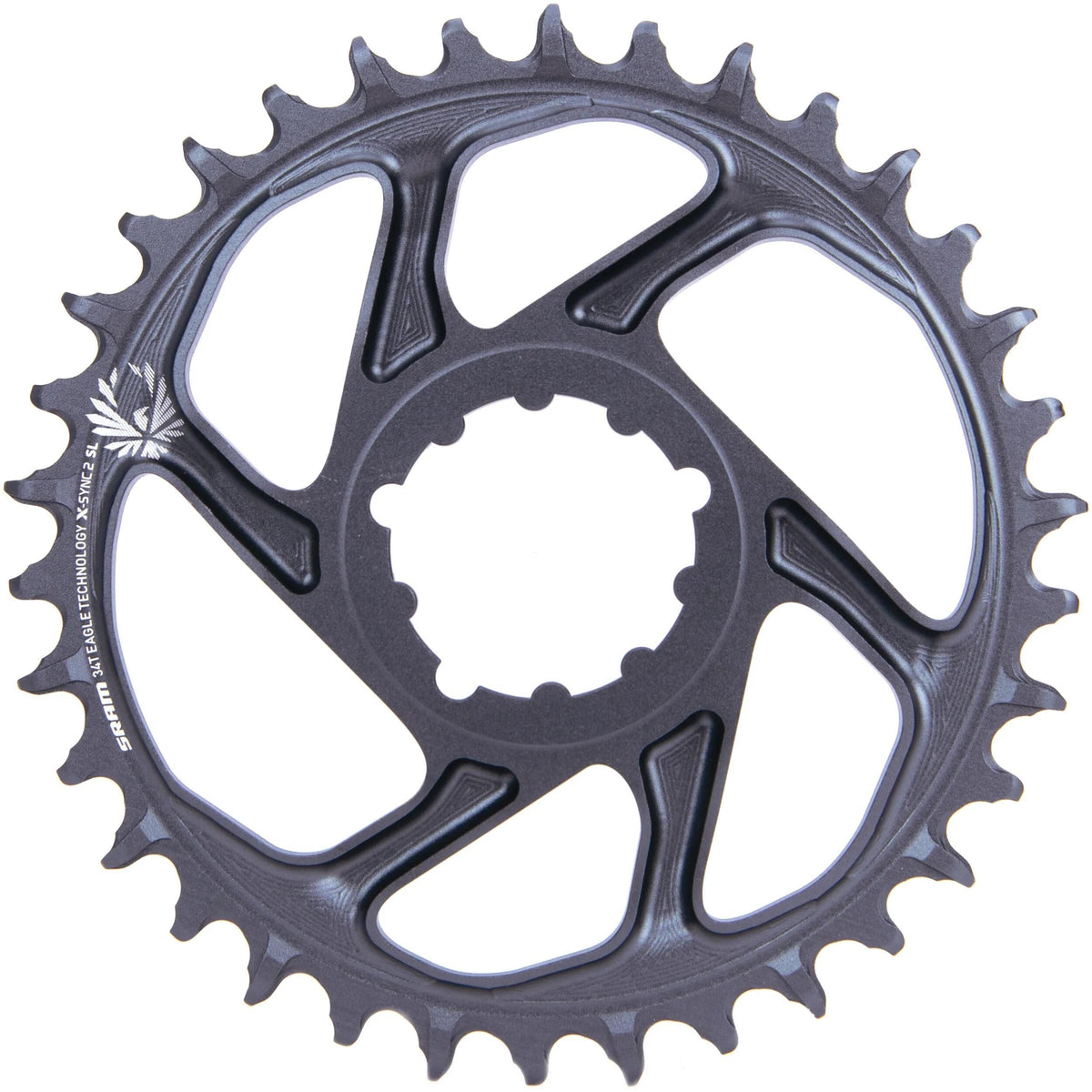 Sram kettingblad x-sync2 sl chain ring x-sync2 sl 34t. alu lunar grey