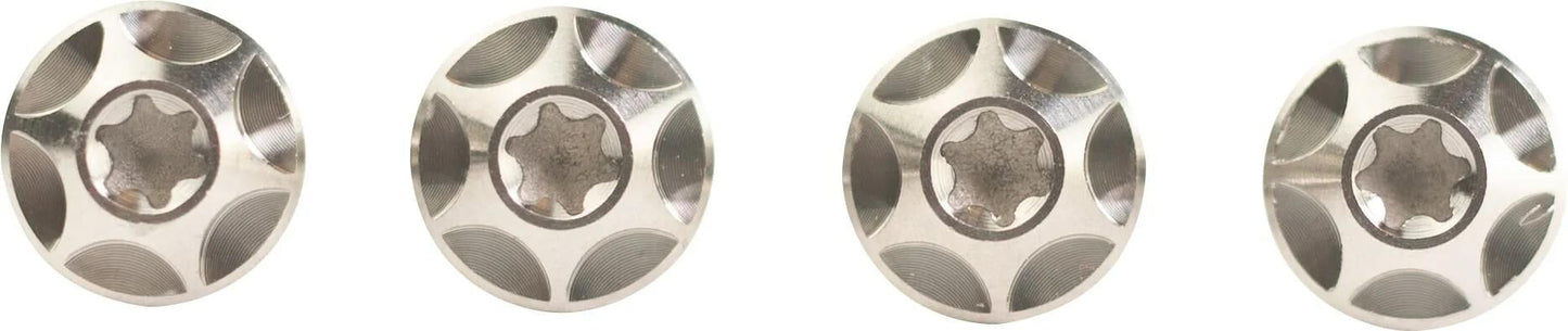 Silca bout screw silver 4pcs.