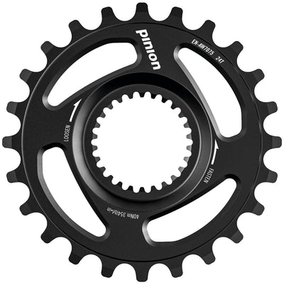 Pinion kettingwiel chain ring alu, 24t.,black