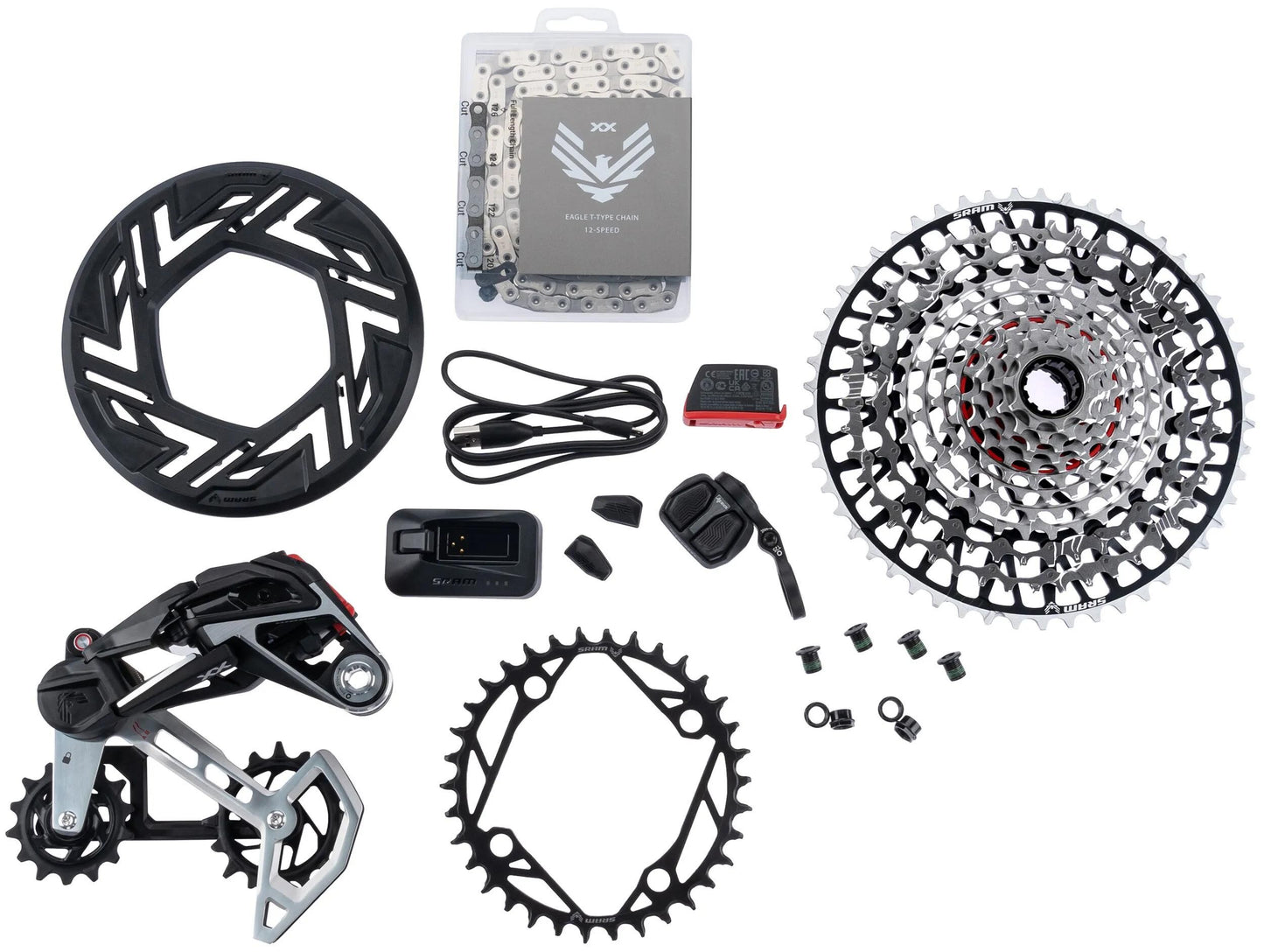 Sram schakelgroep-set xx eagle axs transmission e-bike set xx eagle 104 bcd axs tm without cranks
