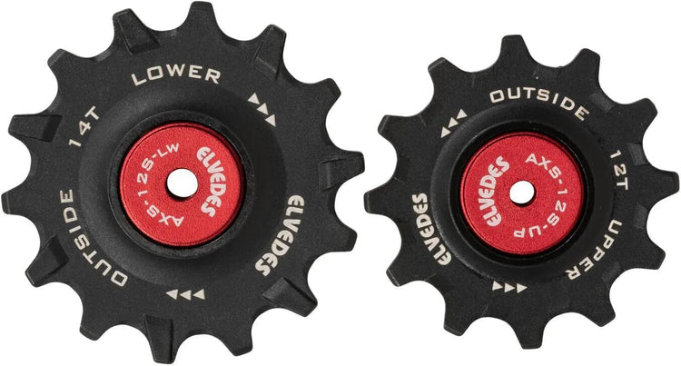 Elvedes set derailleurwieltjes 12T+14T keramisch
