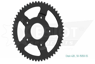 Esjot chain wheel 428 55z steel silver