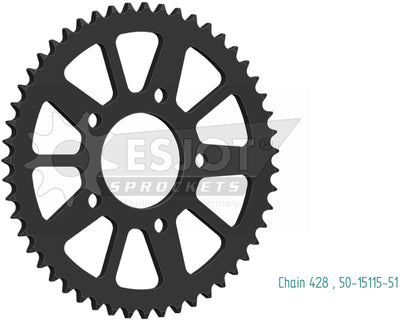 Esjot chain wheel 15115 51 teeth
