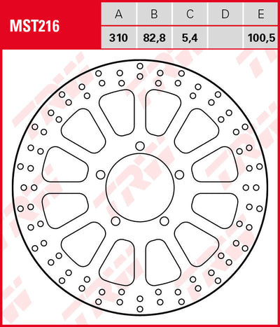 Trw remschijf mst216 rotor mst216 rigid