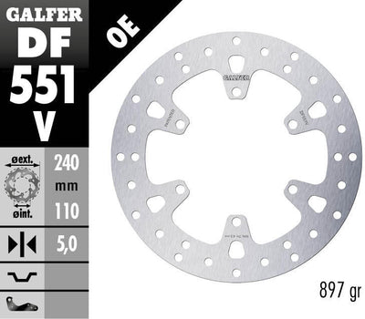 Galfer remschijf df551 rotor df551 type v rigid