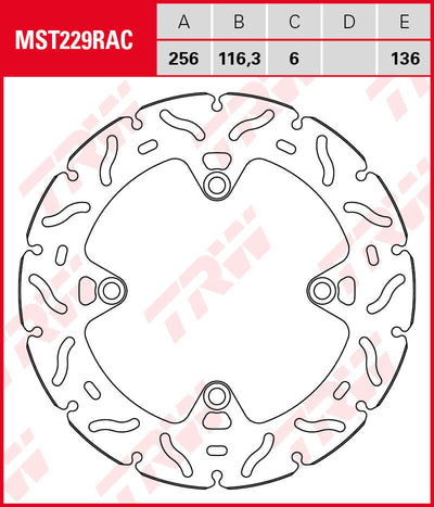 Trw remschijf mst229rac rotor mst229rac rigid