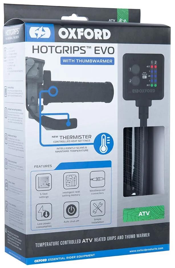 Oxford handvatverwarming hotgrips evo heated grips evo a 22+25mm open dual 5-stage
