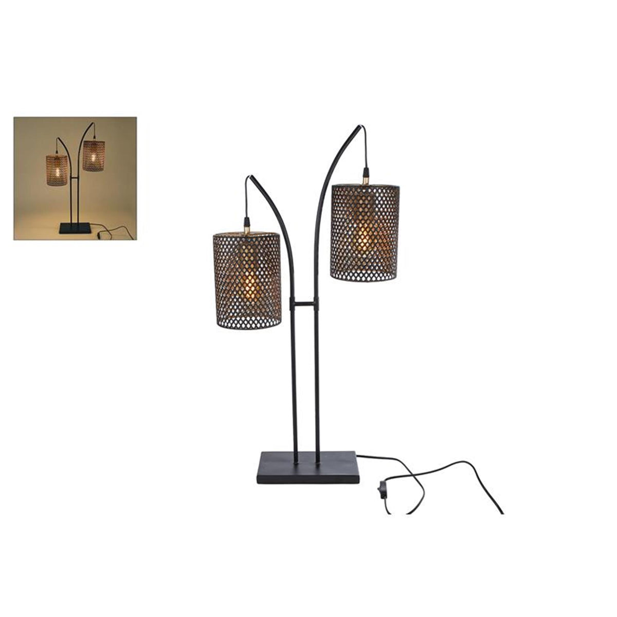 Cosydecor staande lamp joop zwart 20x53x76cm
