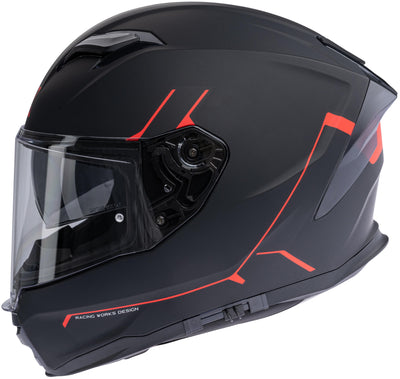 Spec-x integralhelm sx-82.03 r2 stinger helmet sx-82.03 r2 black matt red xs pin rea