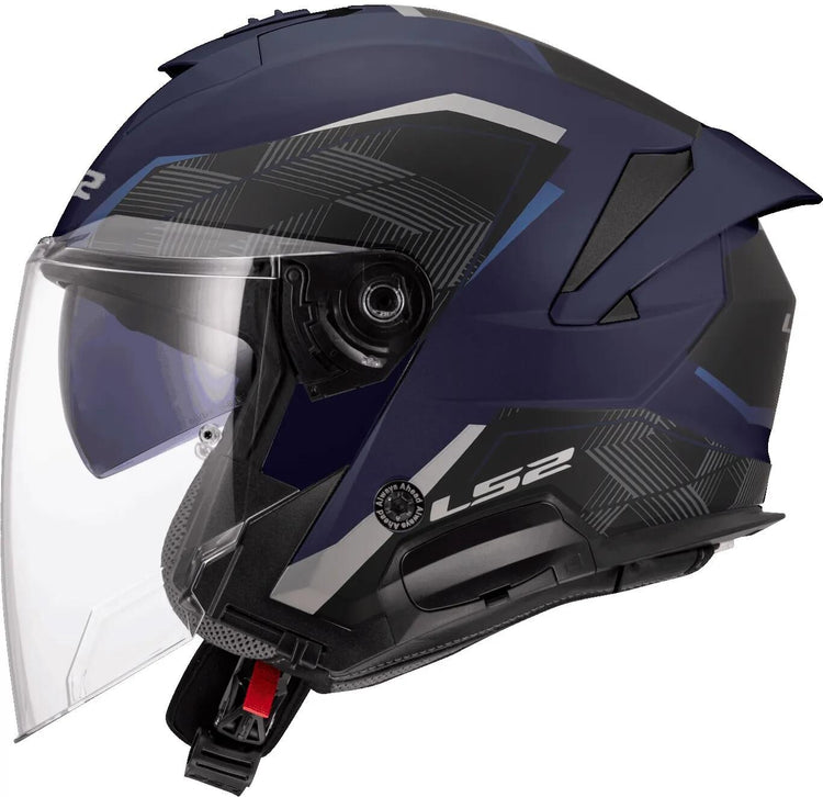 Ls2 jethelm of618 verso ii air helmets of618 verso i air blue matt gr. l