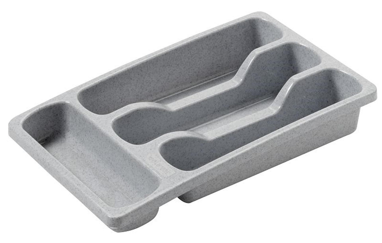 Curver bestekbak 4 vakken s - 33x20x6 cm - lichtgrijs