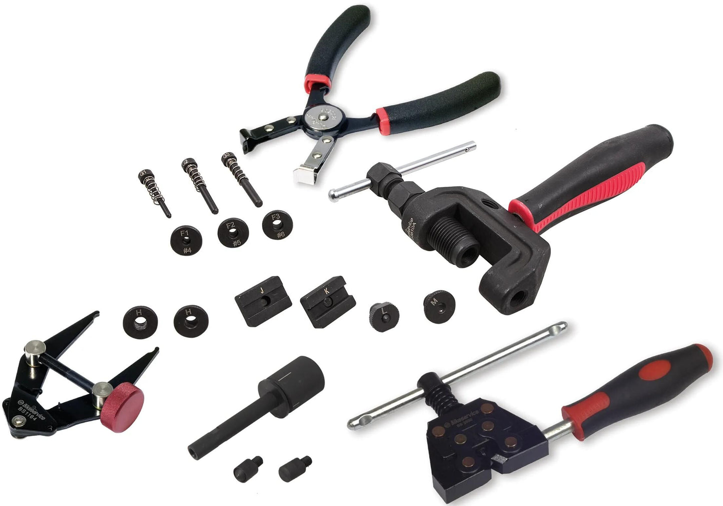 Bikeservice kettentrenn- und nietwerkzeugsatz profi montgwrkzstz chain bst 19tlg