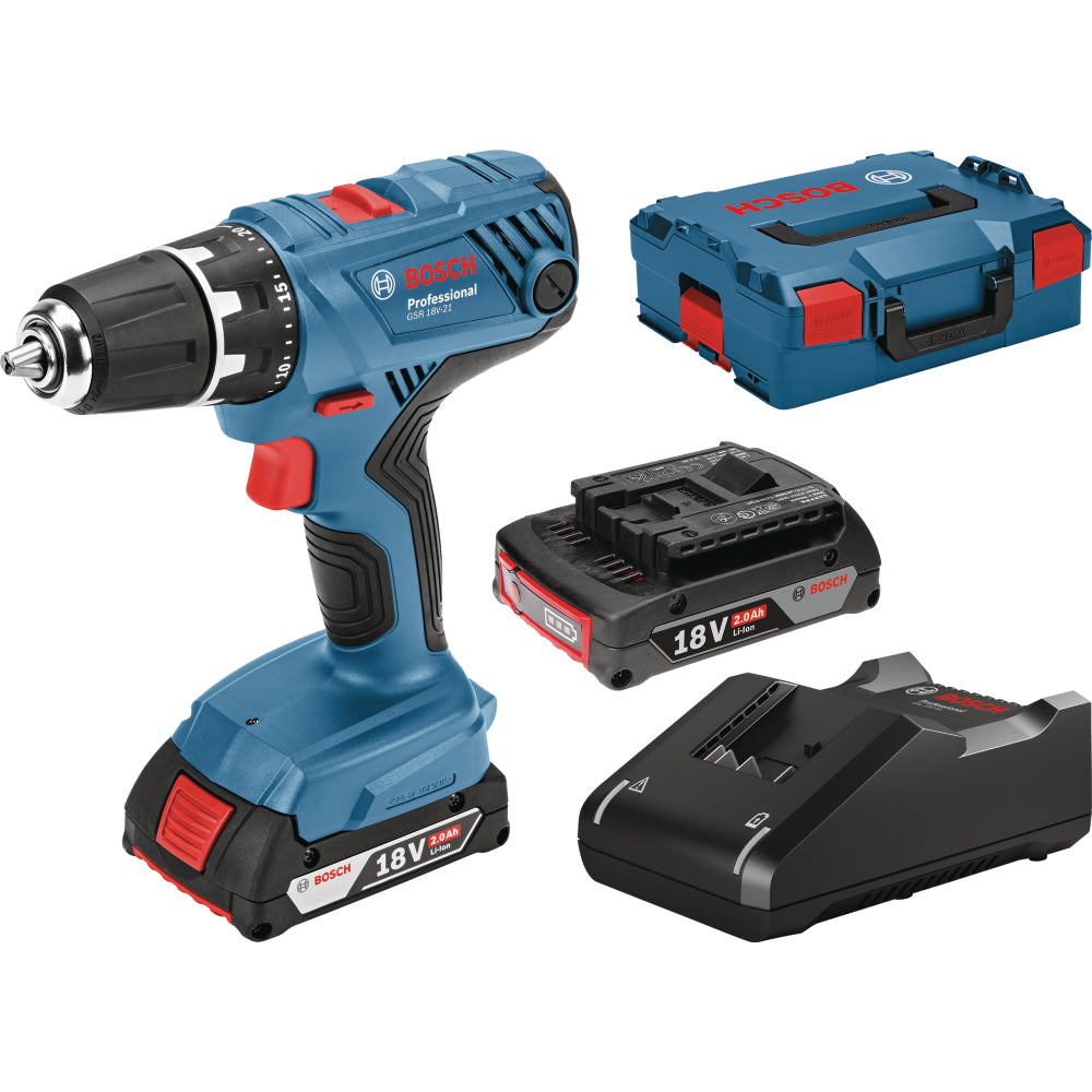Bosch accu schroefboormachine gsr18v-21 2.0ah