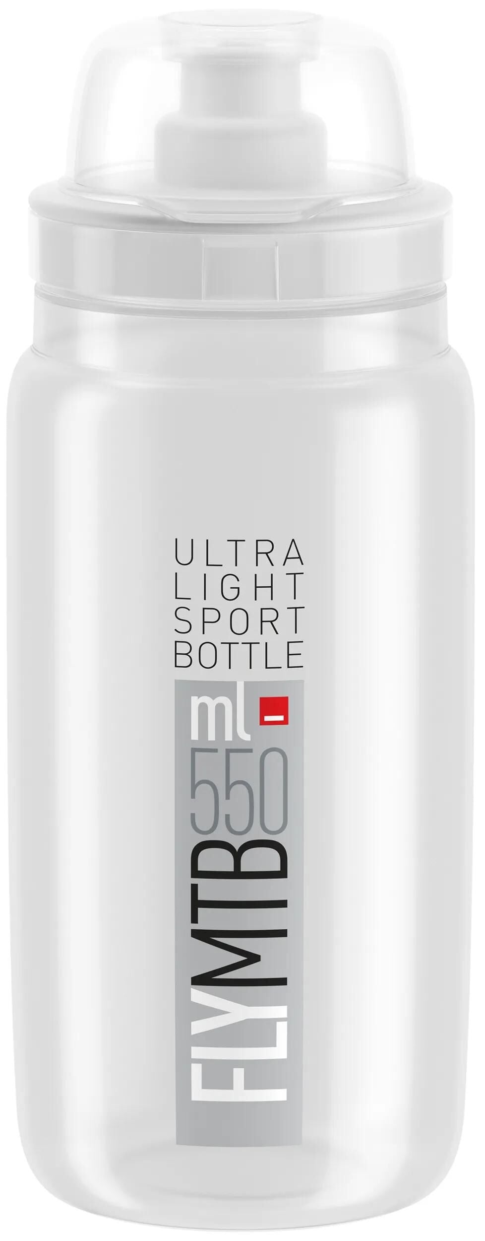 Elite bidon fly mtb bottle fly mtb 550ml clear grey
