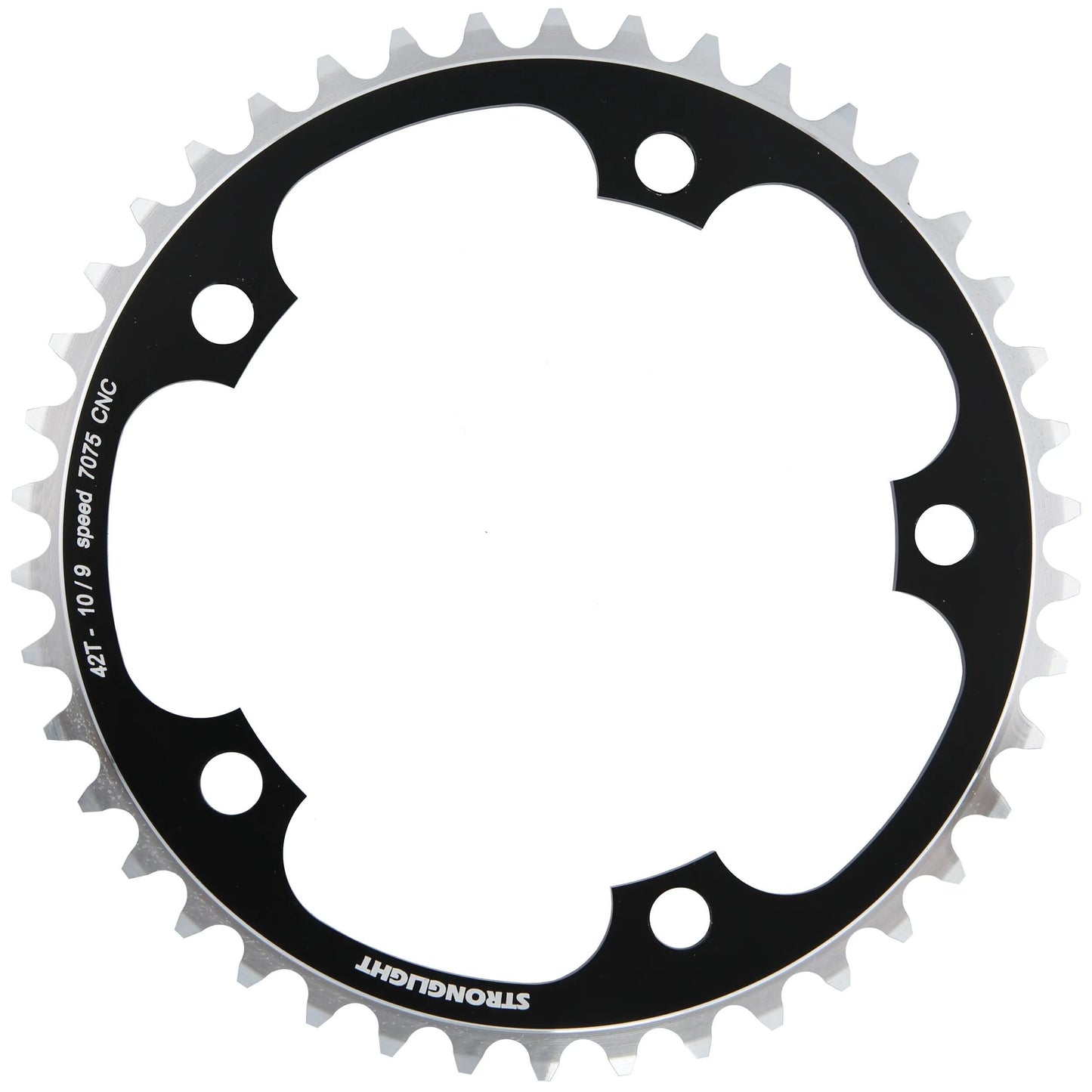 Stronglight kettingblad type s 7075 t6 chainring 7075t6 black 130 mm lochkr. 42z.