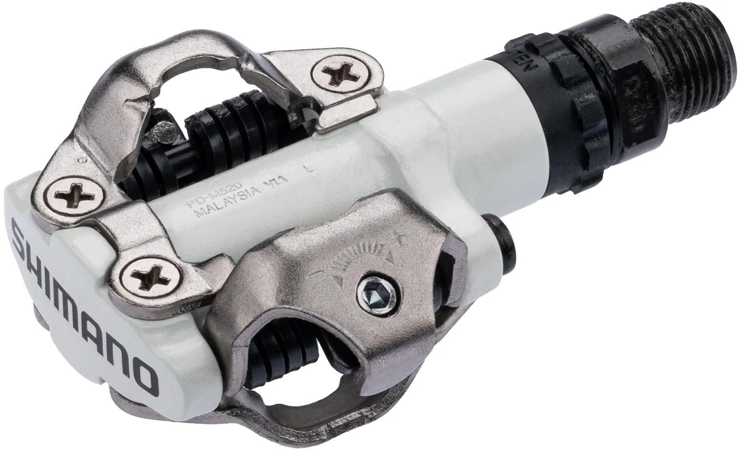 Shimano systeempedaal pd-m 520 pd-mt 520 shim.pedals pdm520 spd beids. alu white