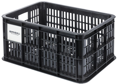 Basil gerecyclede fietskrat crate s 17.5 liter mik 28 x 39 x 23 cm - zwart