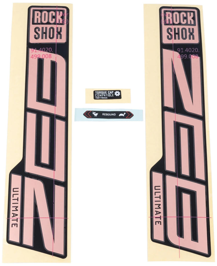 Rockshox decor set signatur series decal set rs zeb ult. copper