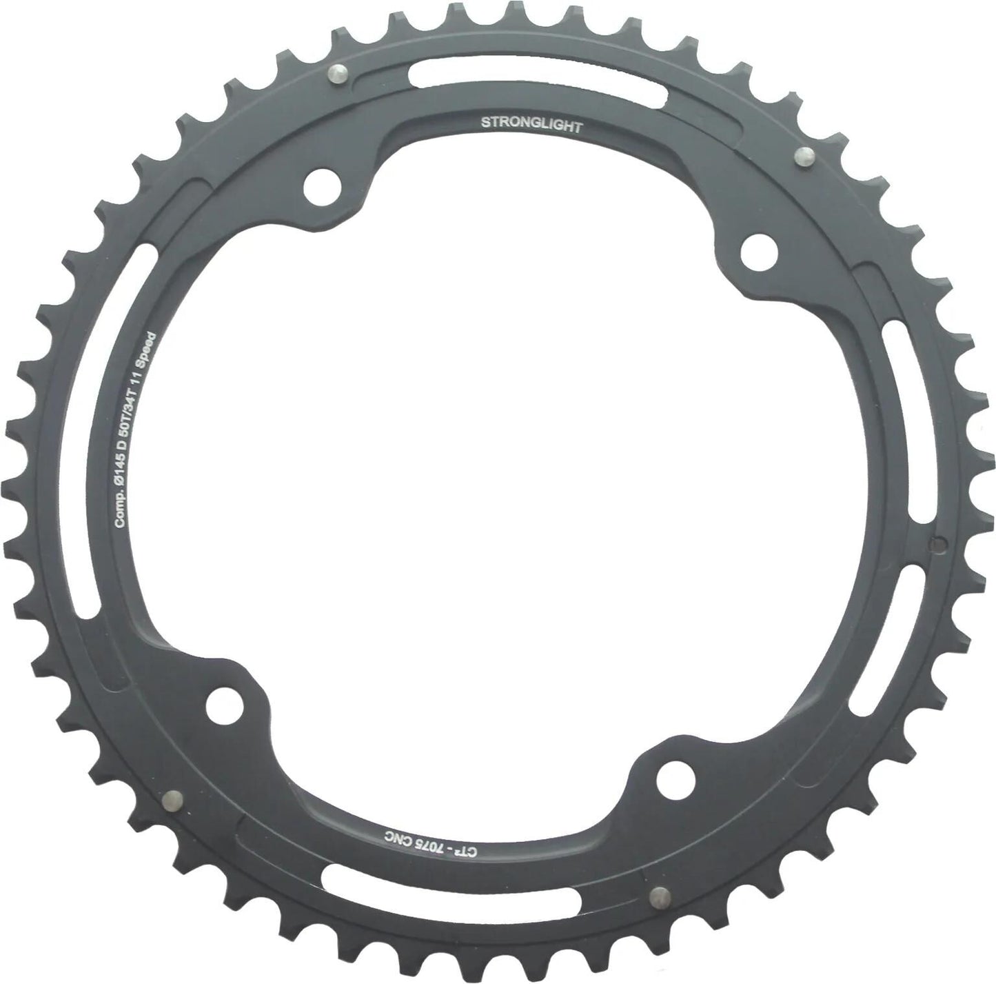 Stronglight kettingblad ct2 chain ring strongl. ct2 50t outer cer.-tefl.coat.
