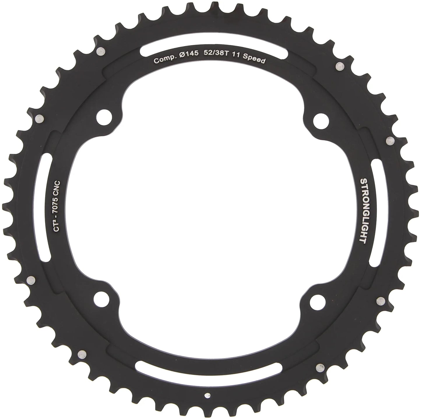 Stronglight kettingblad ct2 chain ring strongl. ct2 52t outer cer.-tefl.coat.