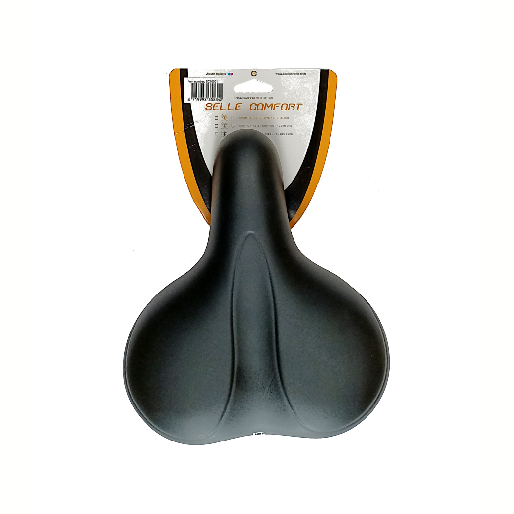 Selle comfort zadel e-bike soft medium zwart, zonder strop