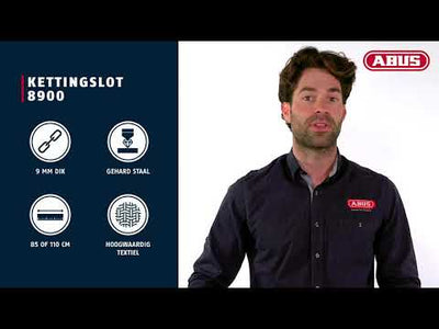 Abus Ionus 8900 zwart ART2 kettingslot 85cm