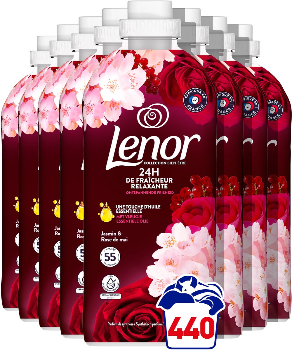 Lenor wasverzachter jasmijn rose de mai - 8 x 55 wasbeurten