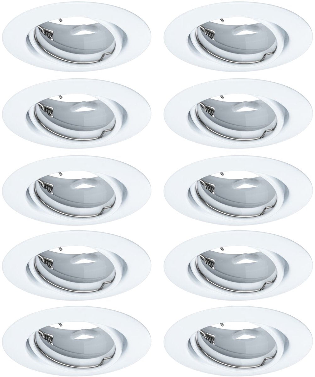 Paulmann inbouwlamp base basisset zwenkbaar rond 90 mm 20° gu10 max. 10w 230v dimbaar wit