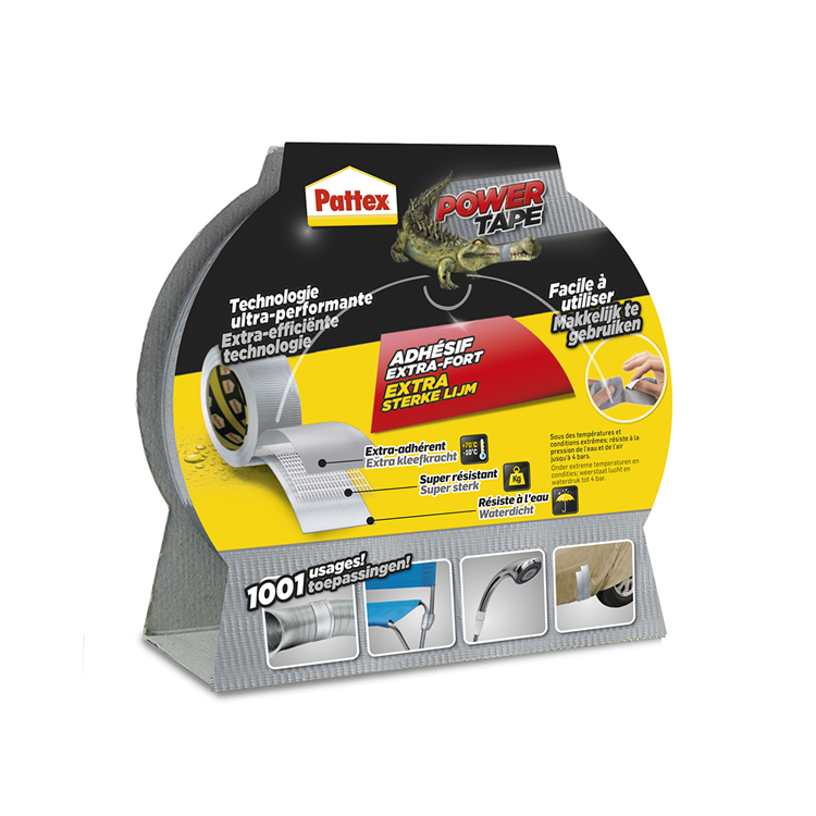 Pattex 1001840 - power tape 25m grijs bl | 6 stuks