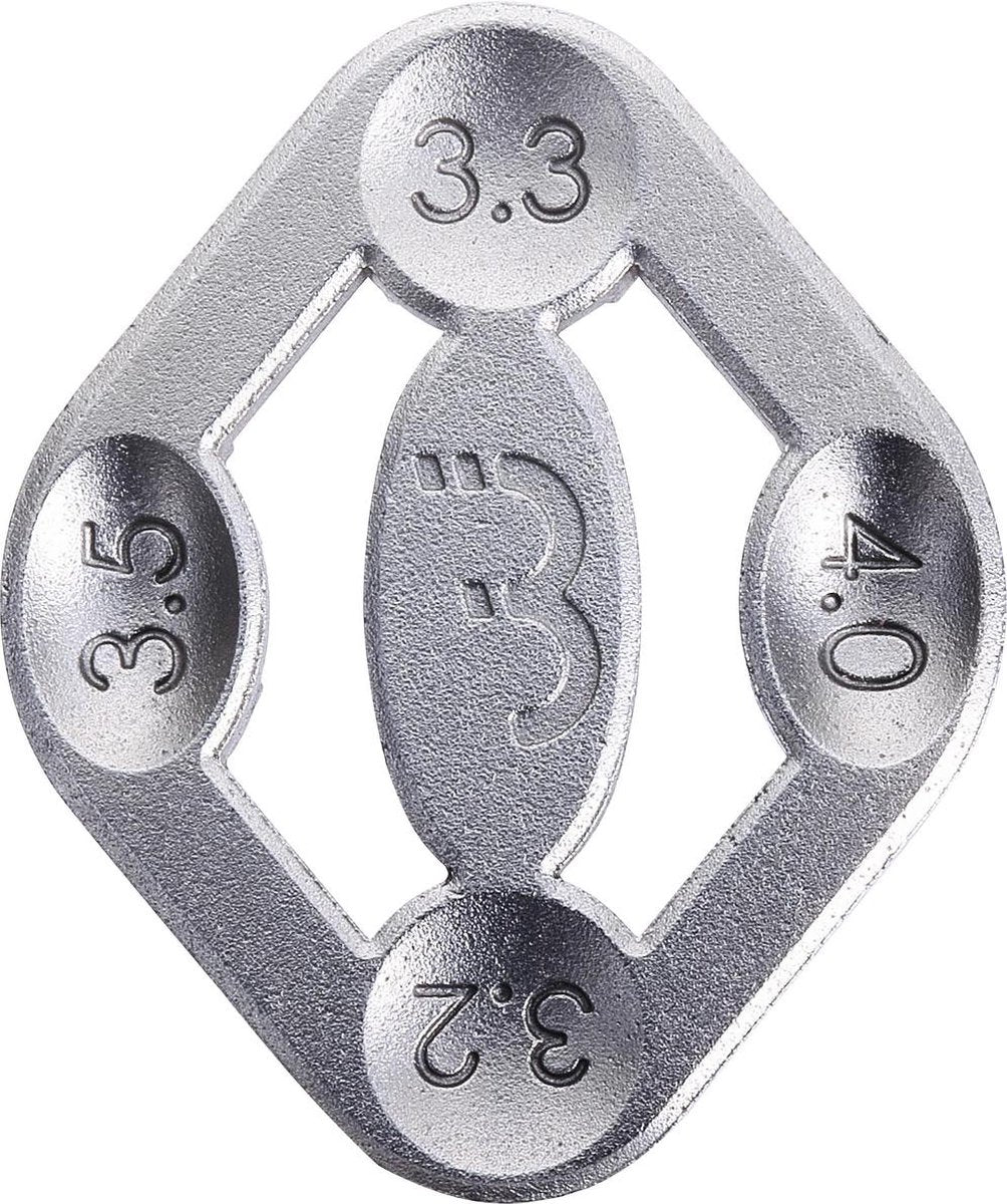 Bbb cycling turner ii spakenspanner voor 4 verschillende diameters - compacte spaakspanner- fietsgereedschap - btl-15