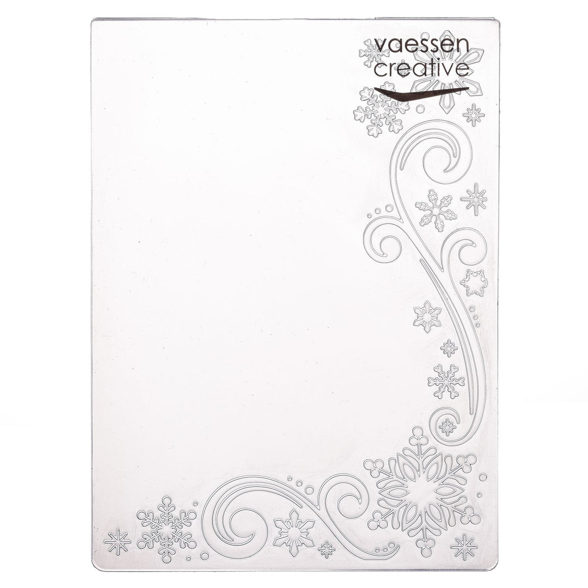 Vaessen creative • embossing folder sneeuwvlokken en sierkrul