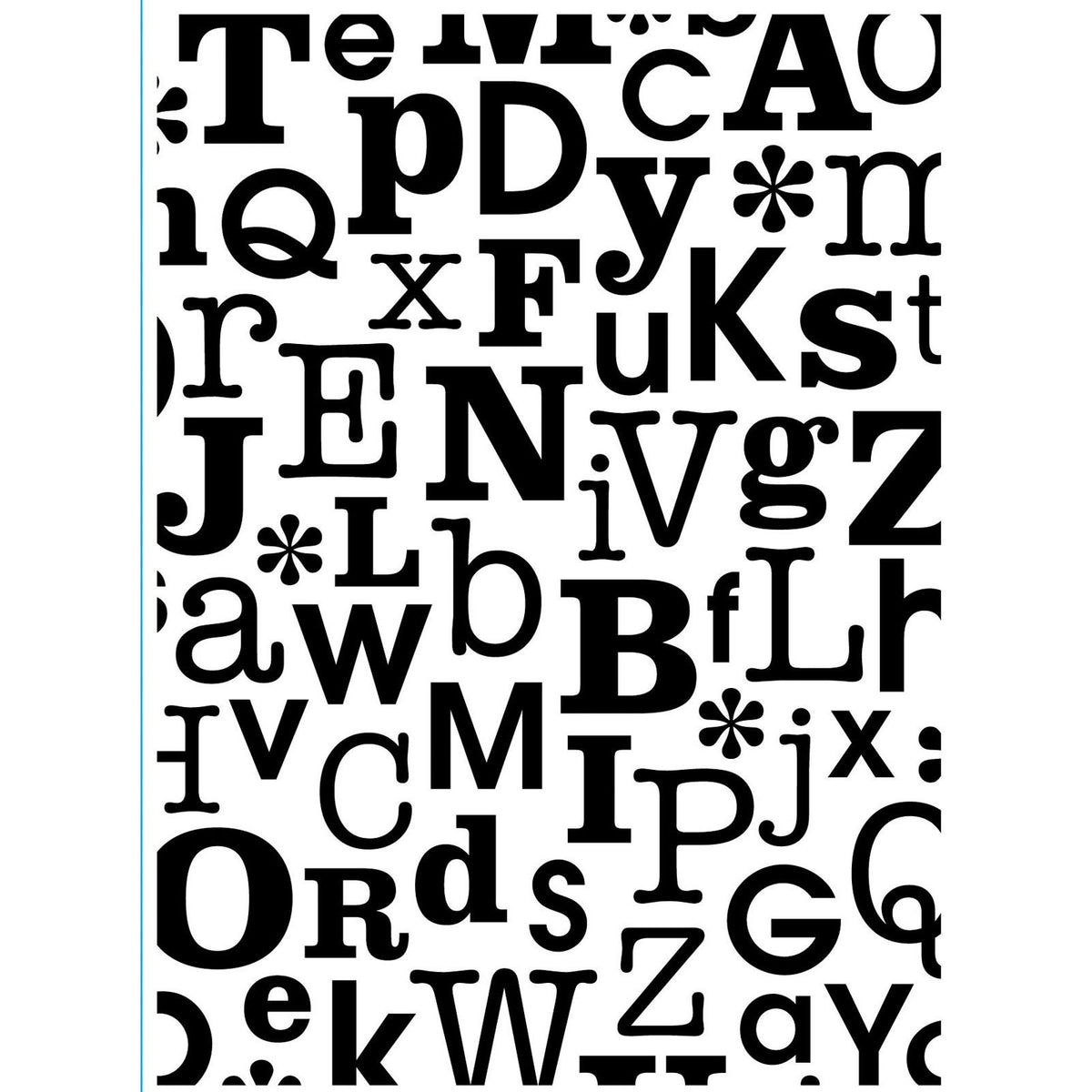 Vaessen creative • embossing folder abcs