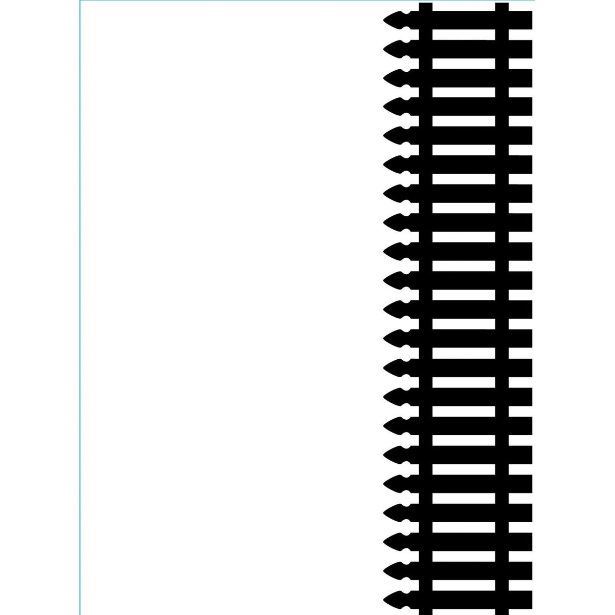 Vaessen creative • embossing folder piket hek