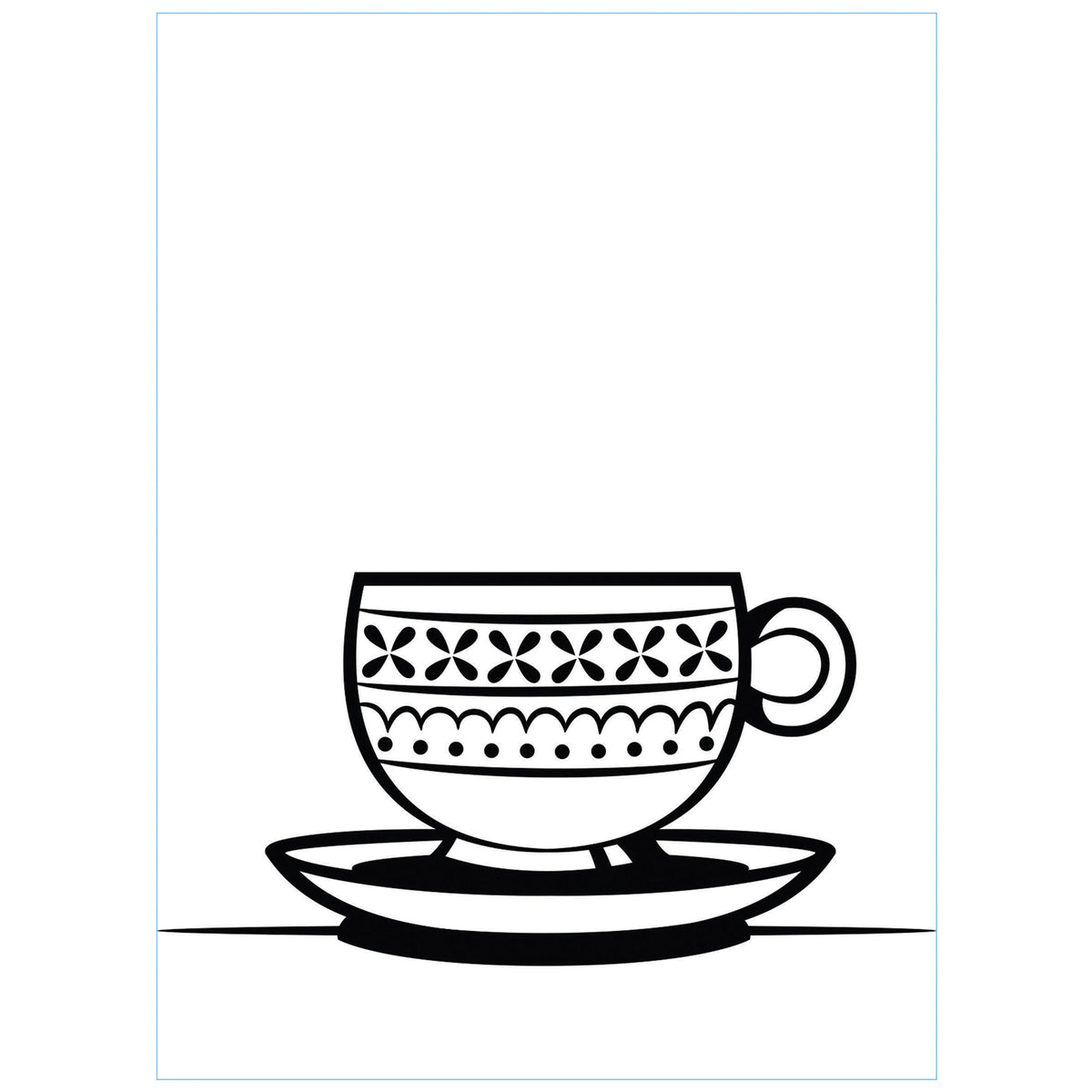 Vaessen creative • embossing folder theekopje schotel