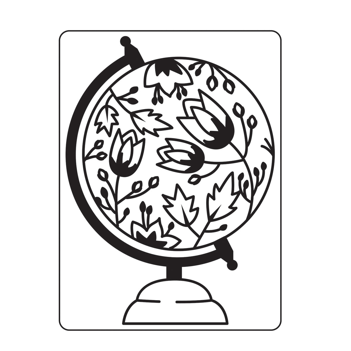 Vaessen creative • embossing folder wereldbol