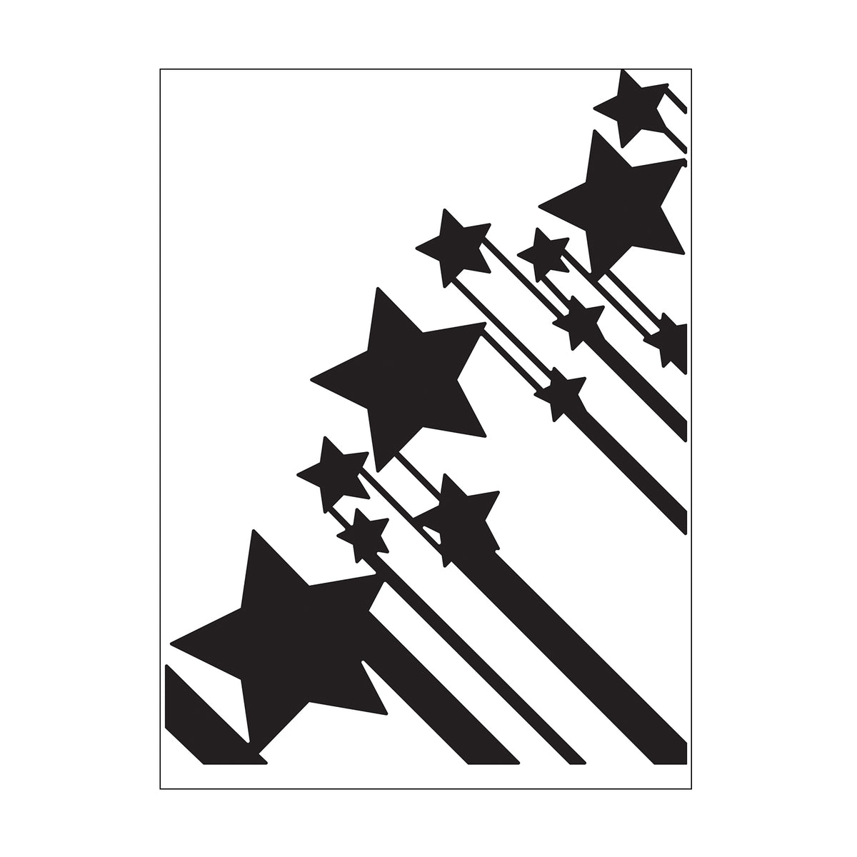 Vaessen creative • embossing folder vallende sterren