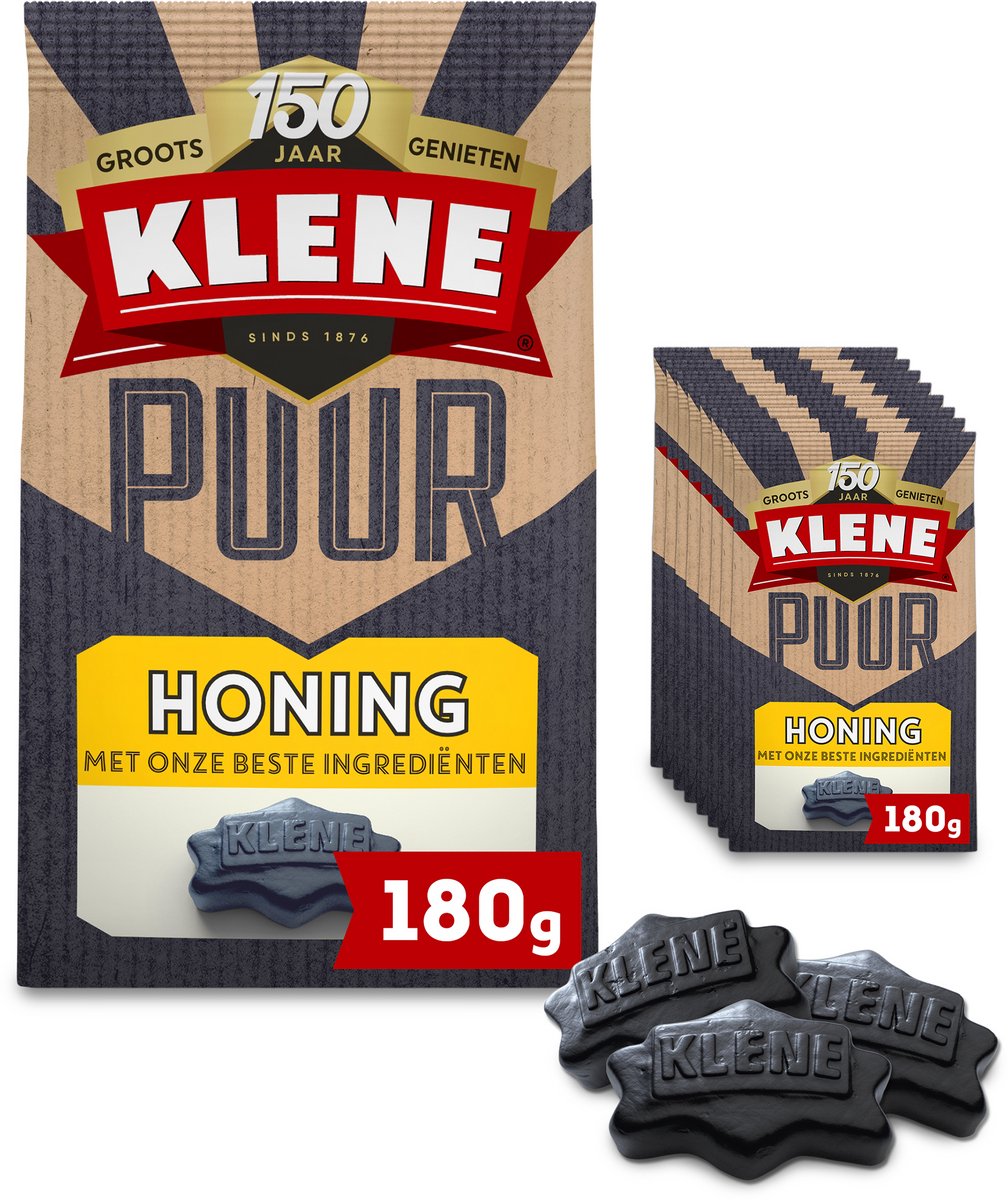 Klene puur honing - drop - honing - 8x180g